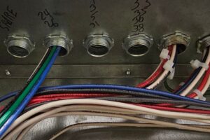 Data and Power electrical panel wires