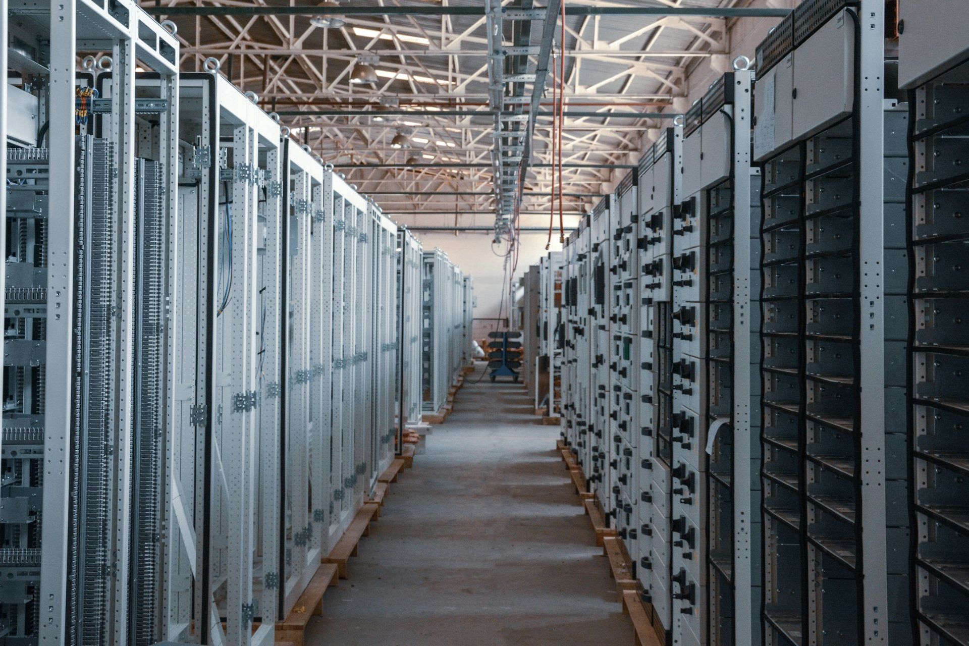 The Electricians crew installing integrated power and data on an active Colorado data center build