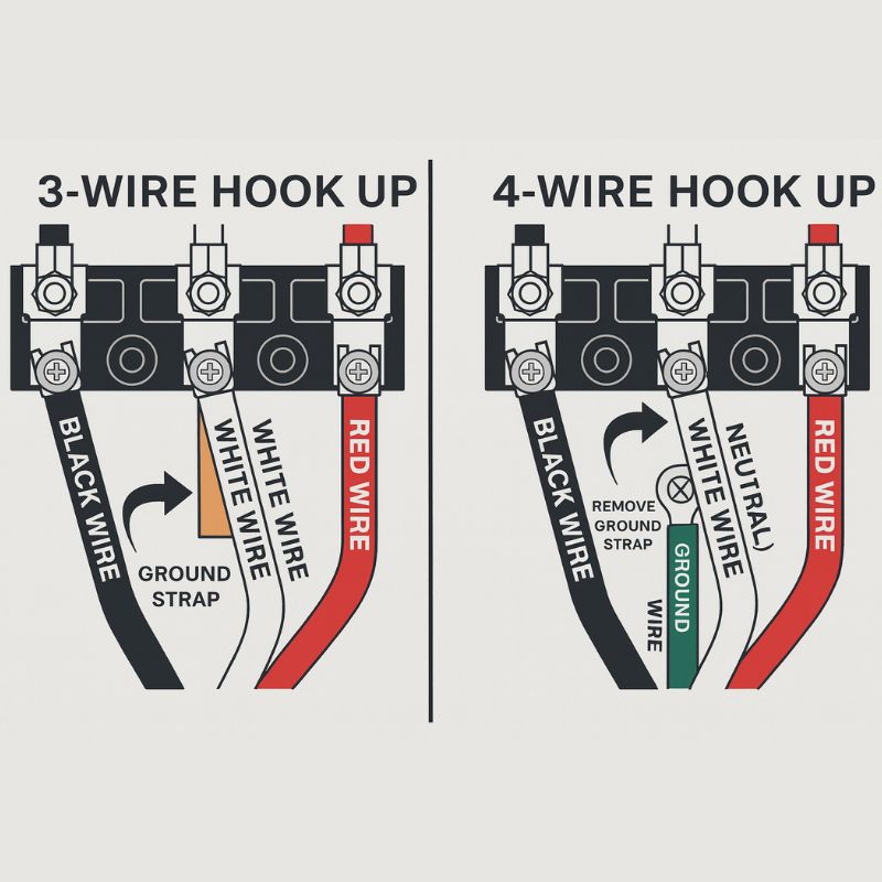 3-wire vs 4-wire hook up