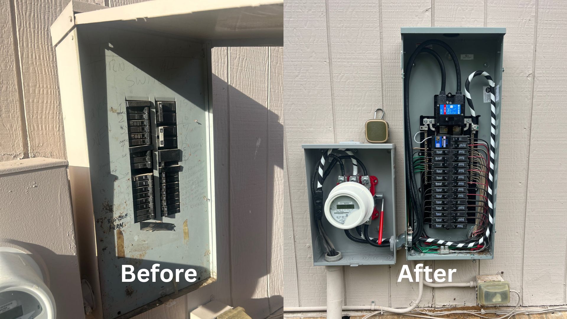before after panel upgrade before and after electrical panel upgrade and repairs