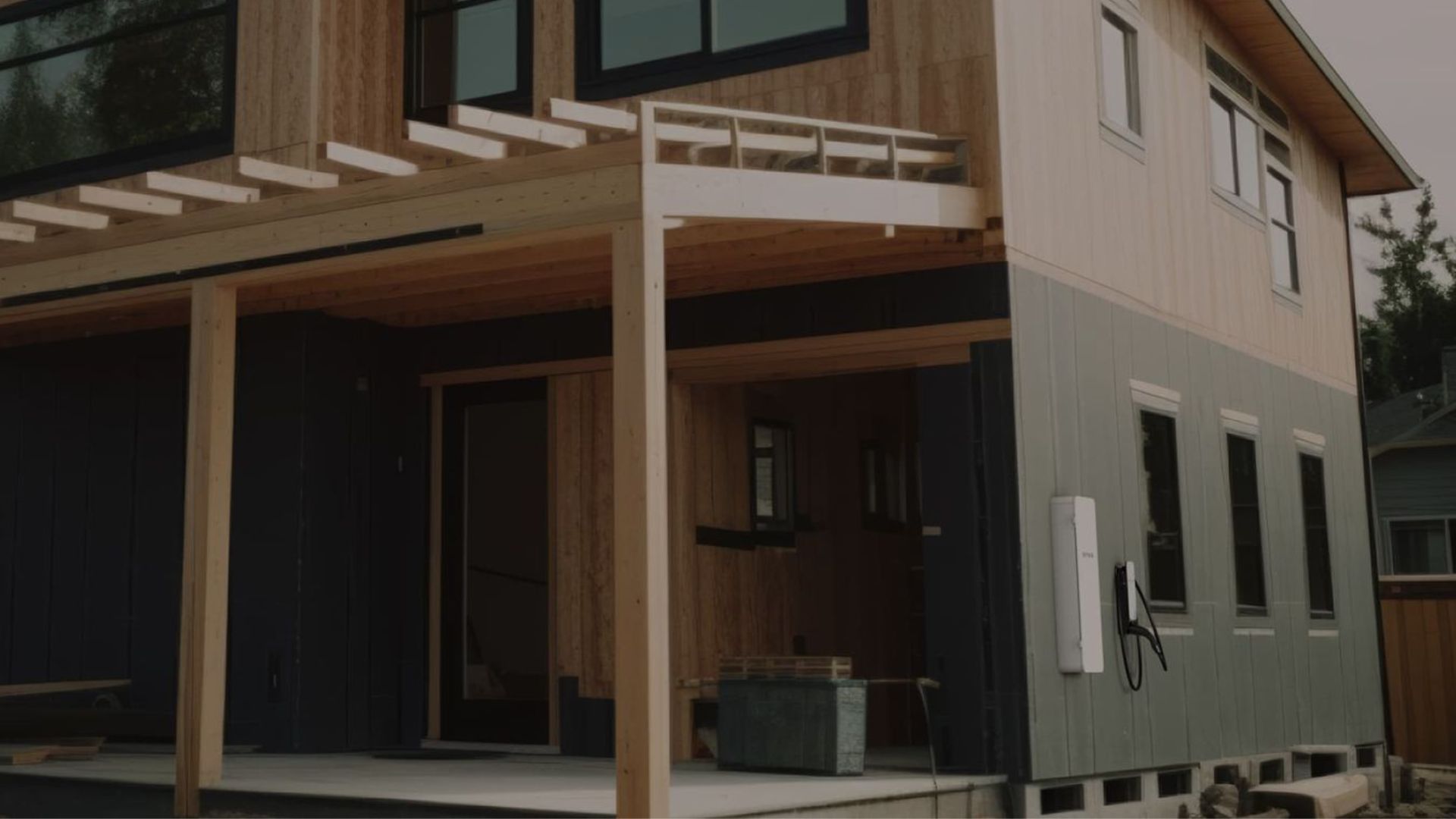 span panel and ev charger on house span panel and ev charger on house