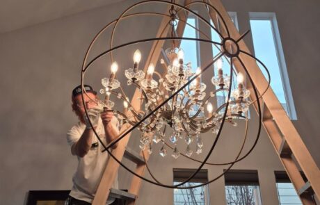 chandelier installation