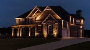 exterior lighting installation