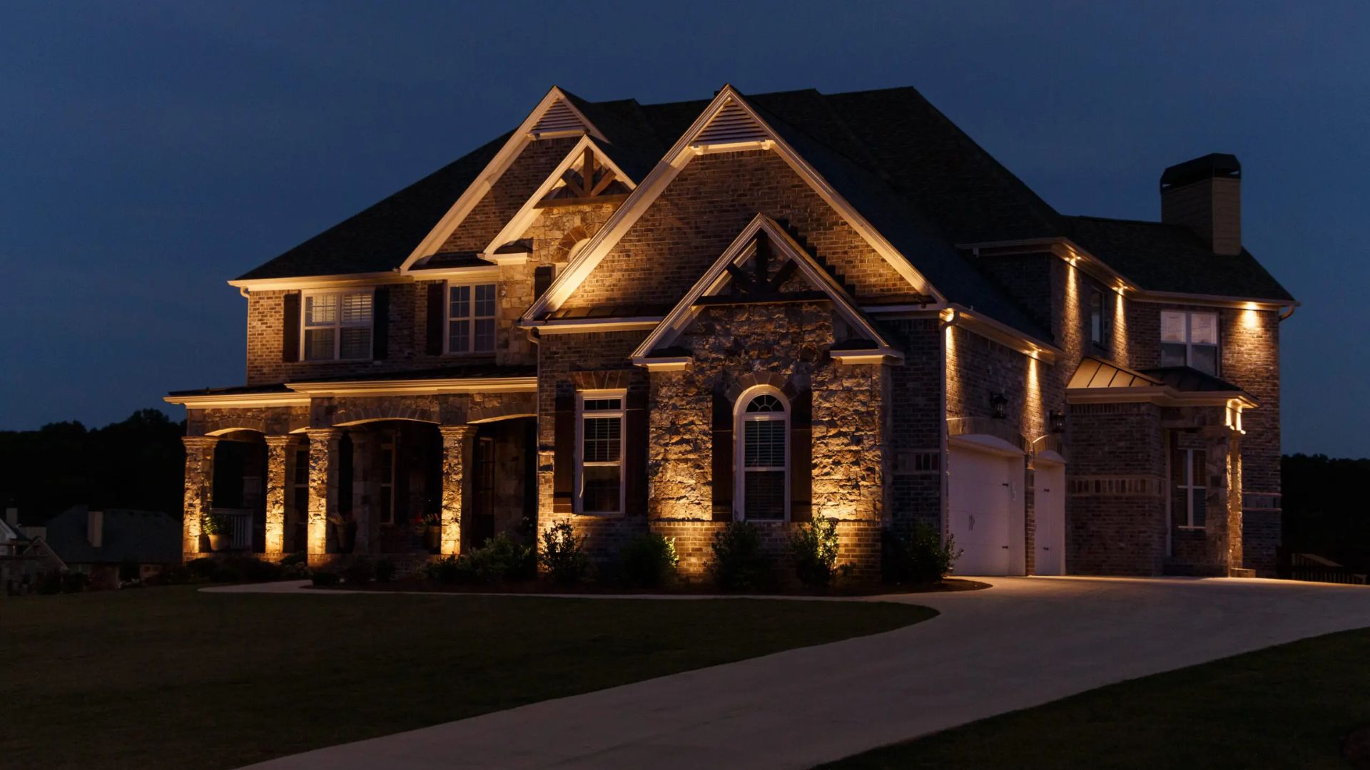 exterior lighting installation
