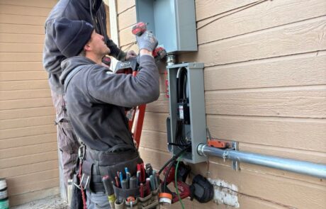 crew installing a new panel