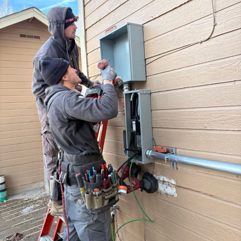 crew installing a new panel