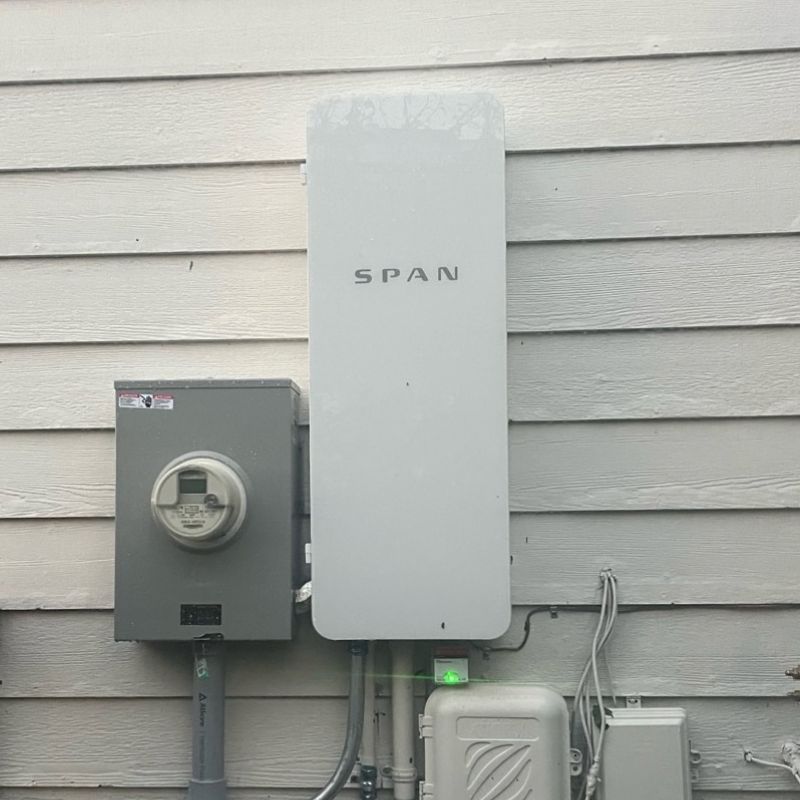 SPAN smart panel installed for EV charging load management by The Electricians in Aurora, Colorado
