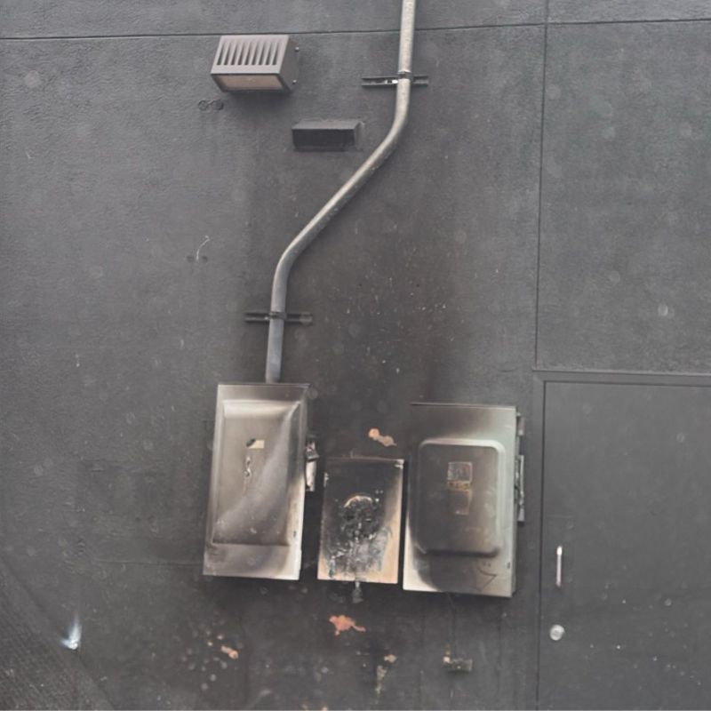 electrical panel fire Centennial Overheated electrical panel components found during emergency service in Centennial, CO