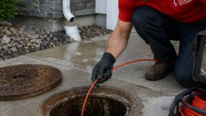 Sewer line clogged